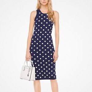 Michael Kors Navy Stretch Daisy dress